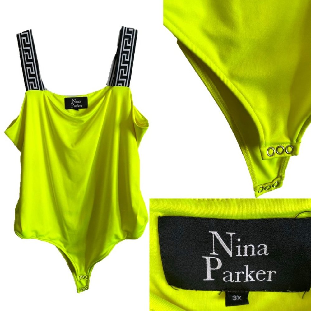 Nina Parker Neon Body Suit with Snap Crotch